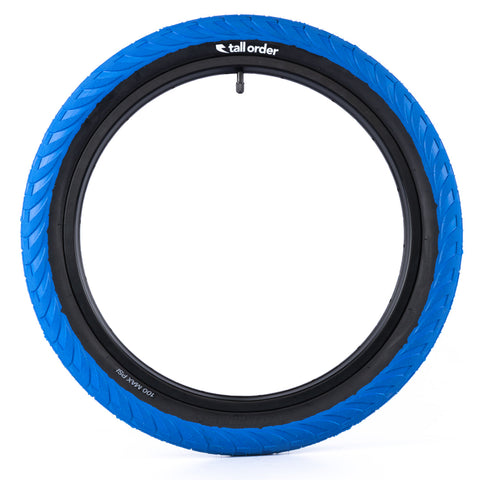 Tall Order Wallride Tyre - Blue With Black Sidewall 2.35" | BMX