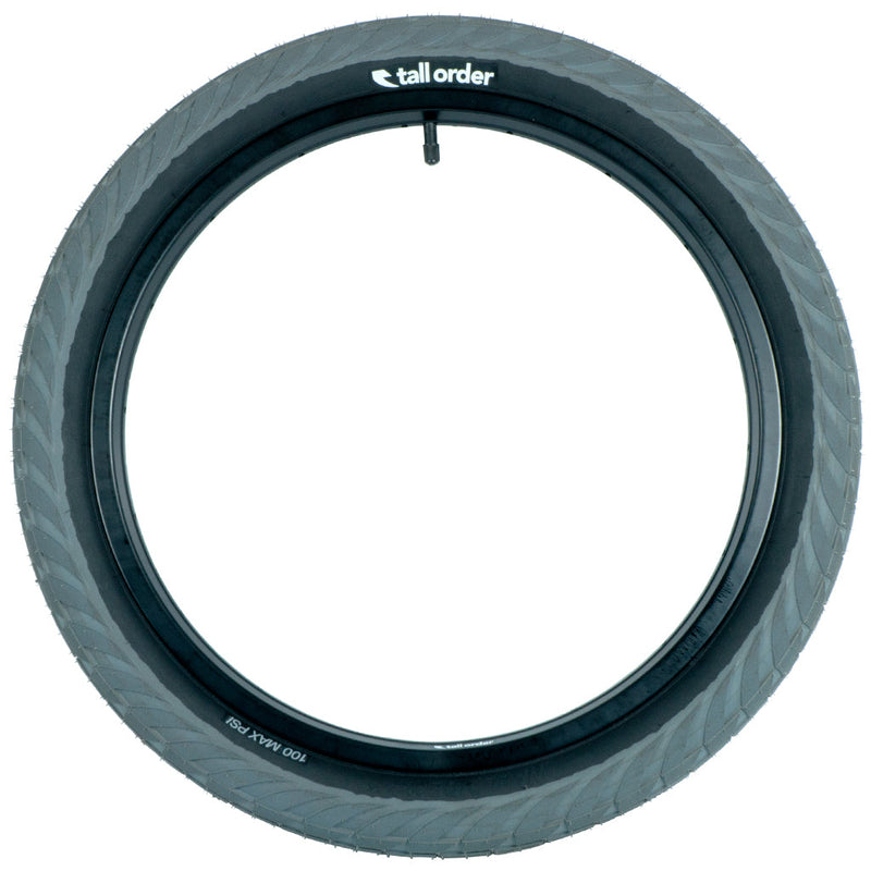 Tall Order Wallride Tyre - Grey With Black Sidewalls 2.35" | BMX