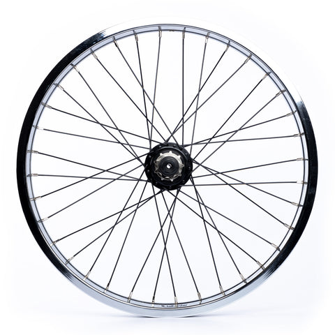 Tall Order Dynamics RHD Cassette Wheel - Black With Chrome Rim And Silver Nipples 9 Tooth