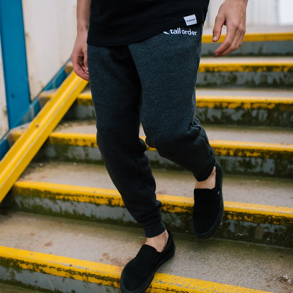 Tall Order Embroidered Logo Joggers - Dark Grey Heather
