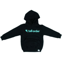 Tall Order Font Kids Hooded Sweatshirt - Black