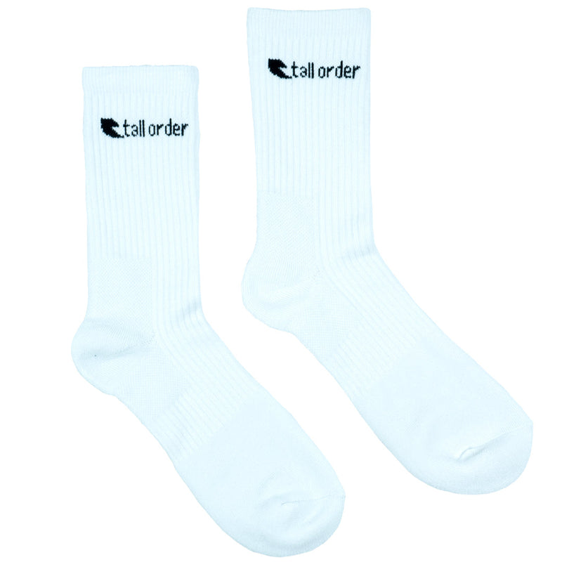 Tall Order Small Logo Socks - White