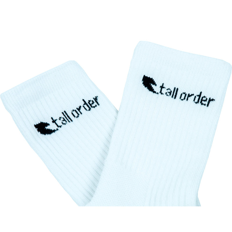 Tall Order Small Logo Socks - White