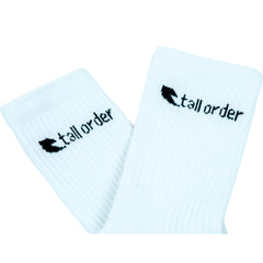Tall Order Small Logo Socks - White