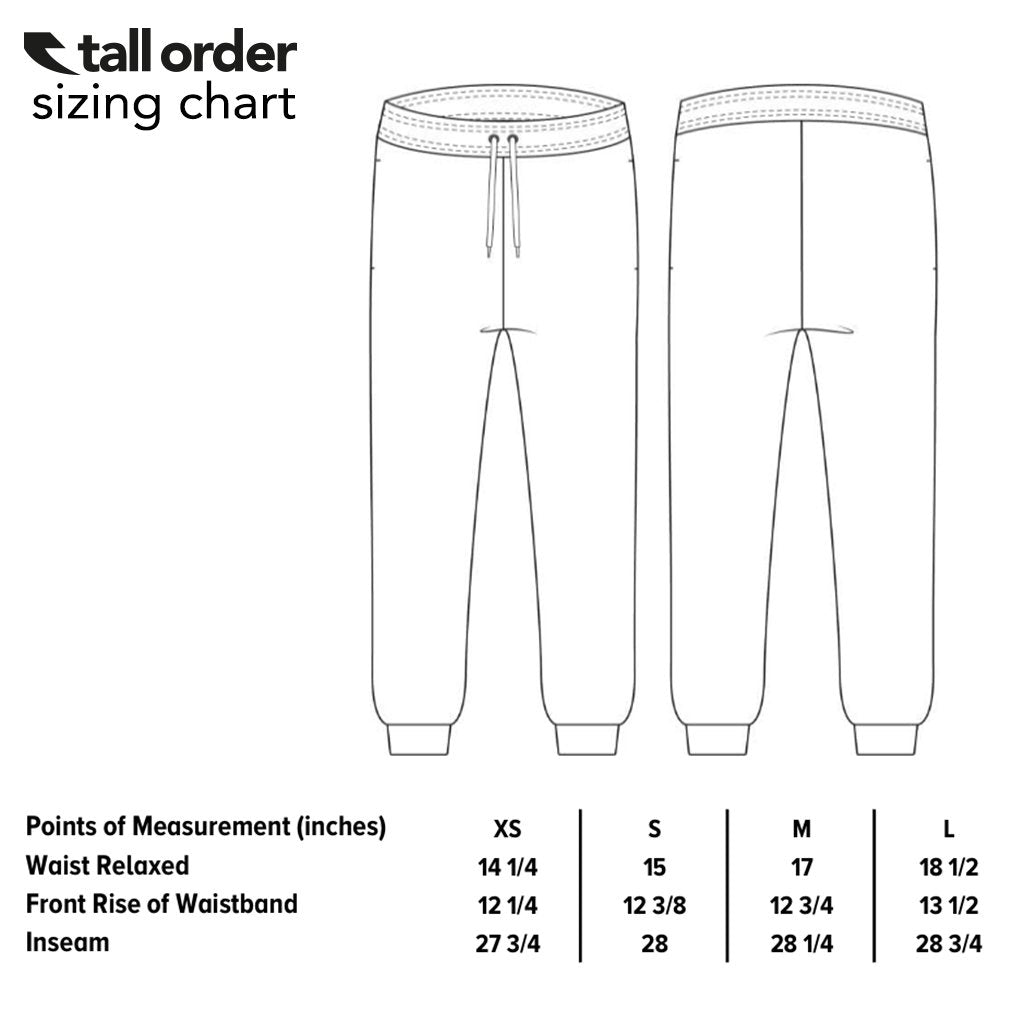 Tall Order Font Joggers - Black