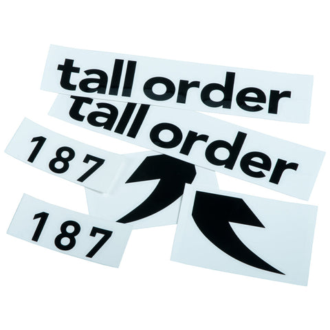 Tall Order 187 Frame Stickers - Black