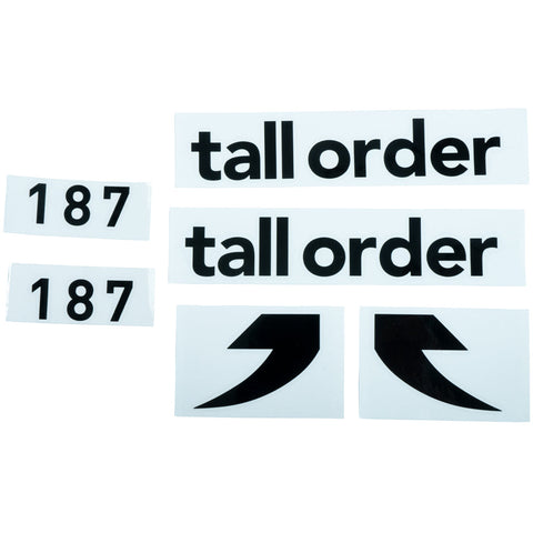 Tall Order 187 Frame Stickers - Black