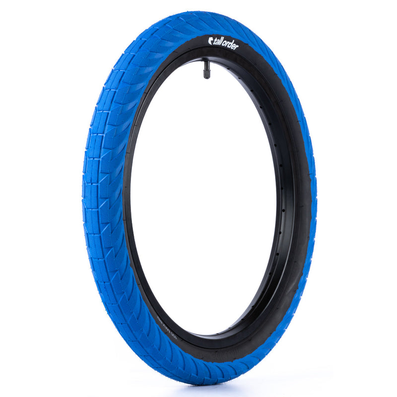 Tall Order Wallride Tyre - Blue With Black Sidewall 2.35" | BMX