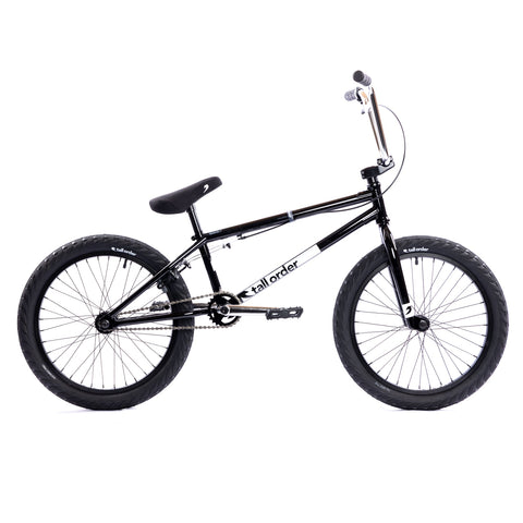 Tall Order Pro 20" BMX Bike - Gloss Black With Chrome Bars 20.85"