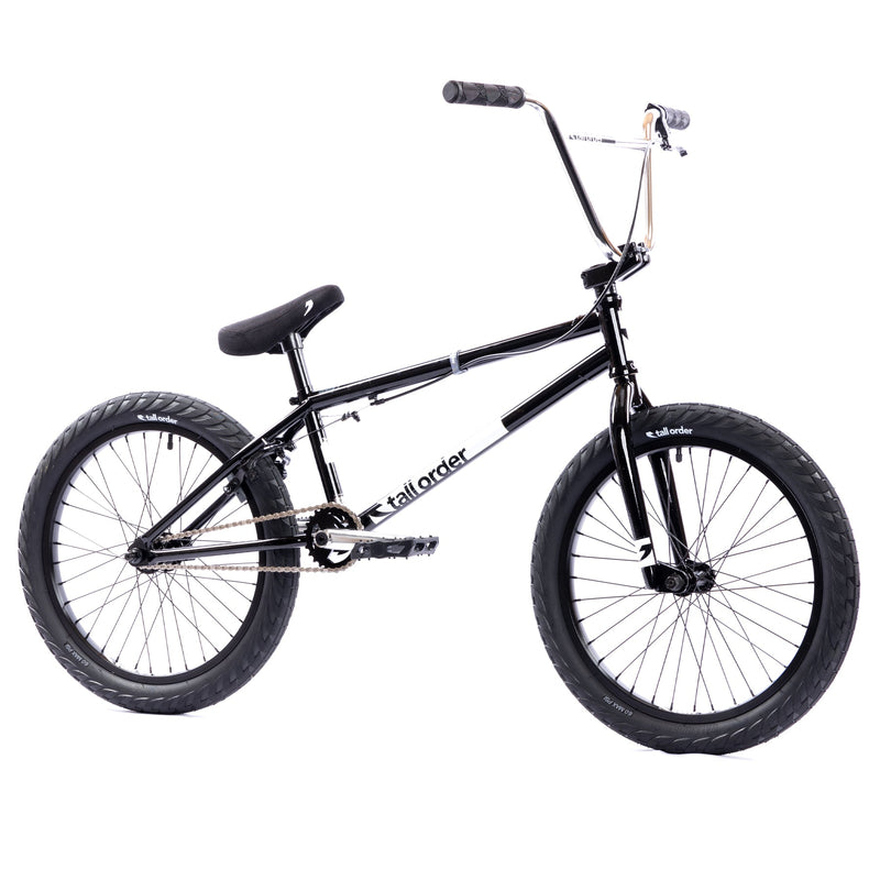 Tall Order Pro 20" BMX Bike - Gloss Black With Chrome Bars 20.85"