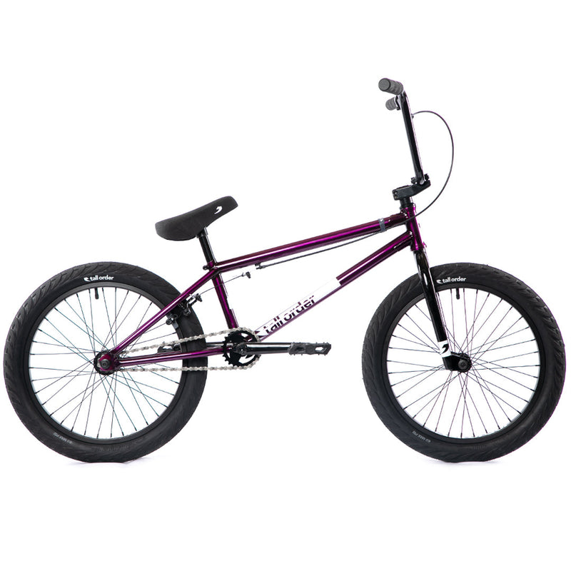 Tall Order Pro 20" BMX Bike - Gloss Translucent Purple With Black Parts 20.85"