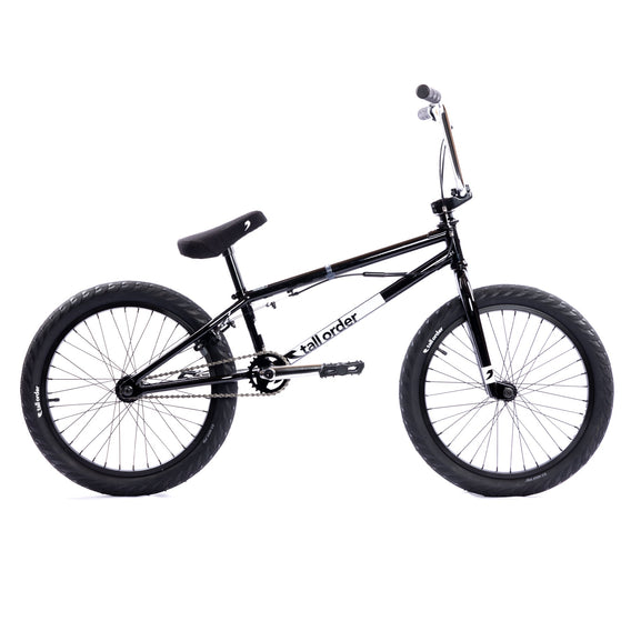 Tall Order Pro Park 20" BMX Bike - Gloss Black With Chrome Bars 20.6"