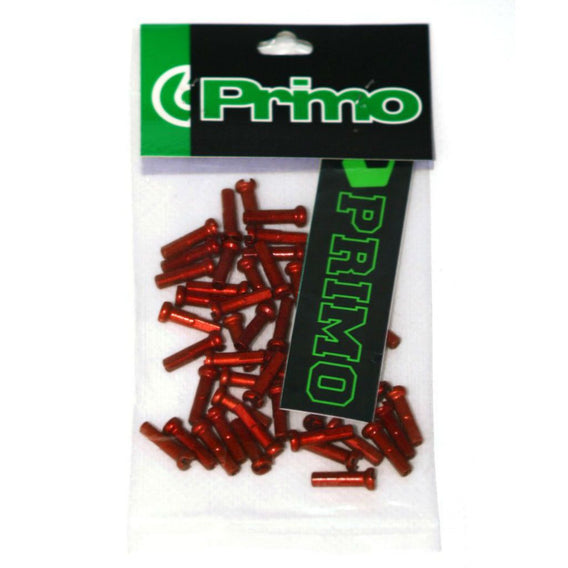 Primo alloy spoke nipples (pack of 50) Red