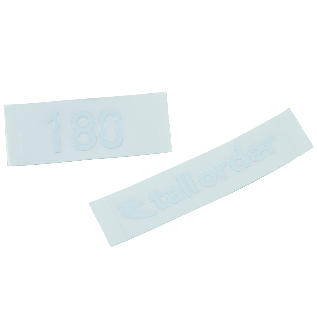Tall Order 180 Bar Sticker - White