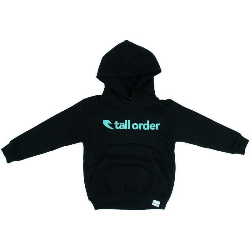 » Tall Order Font Kids Hooded Sweatshirt - Black (100% off)